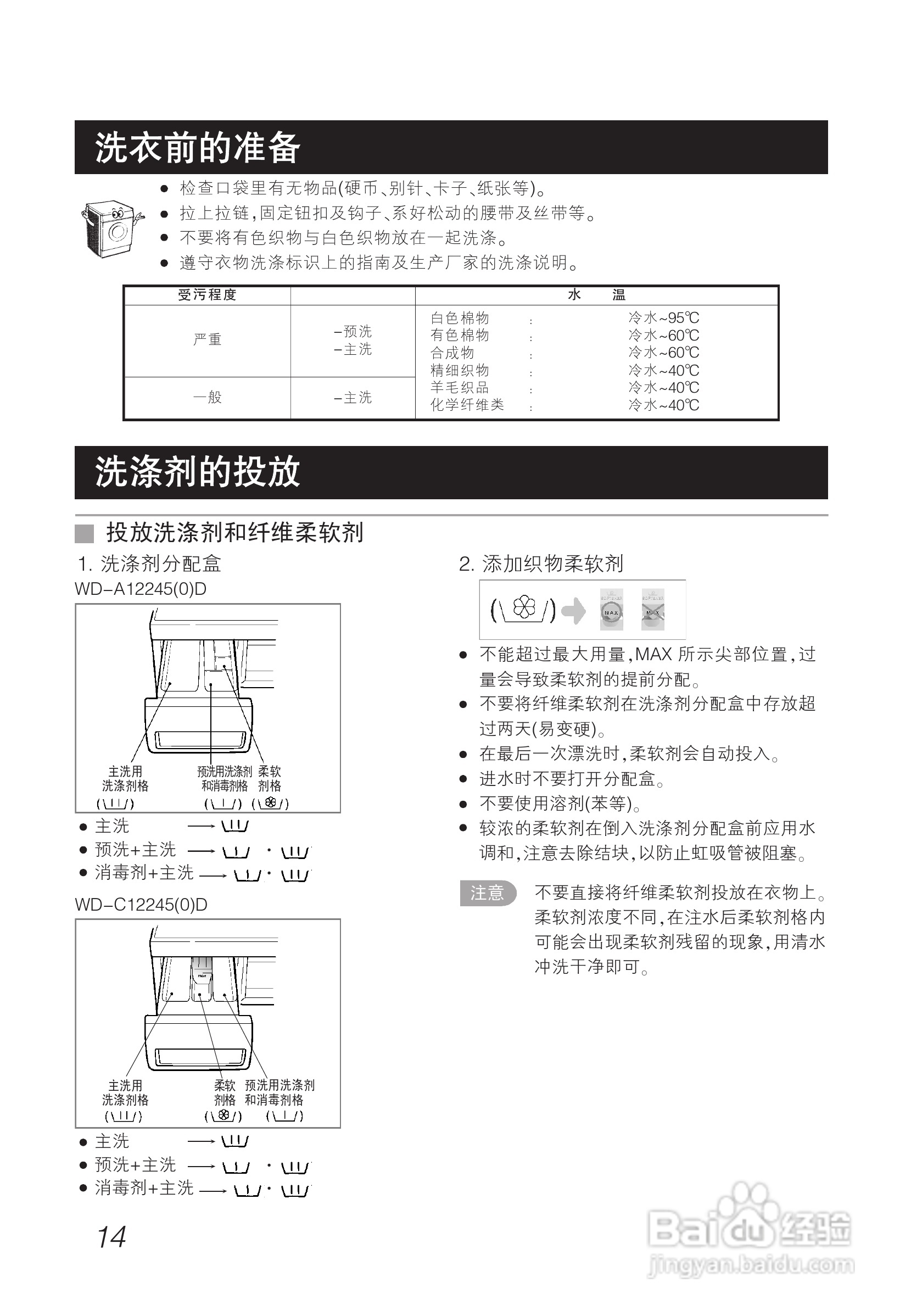 LG WD-C12240D洗衣机使用说明书:[2]