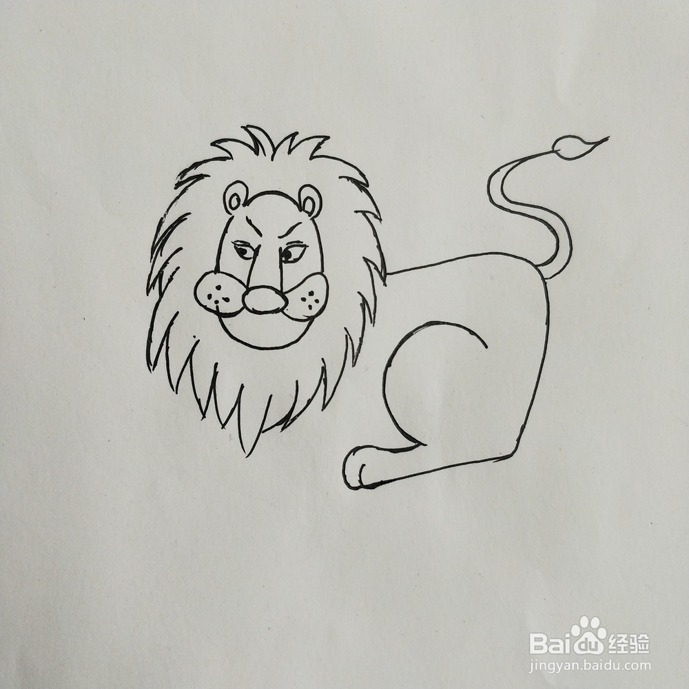 怎么画狮子的简笔画？