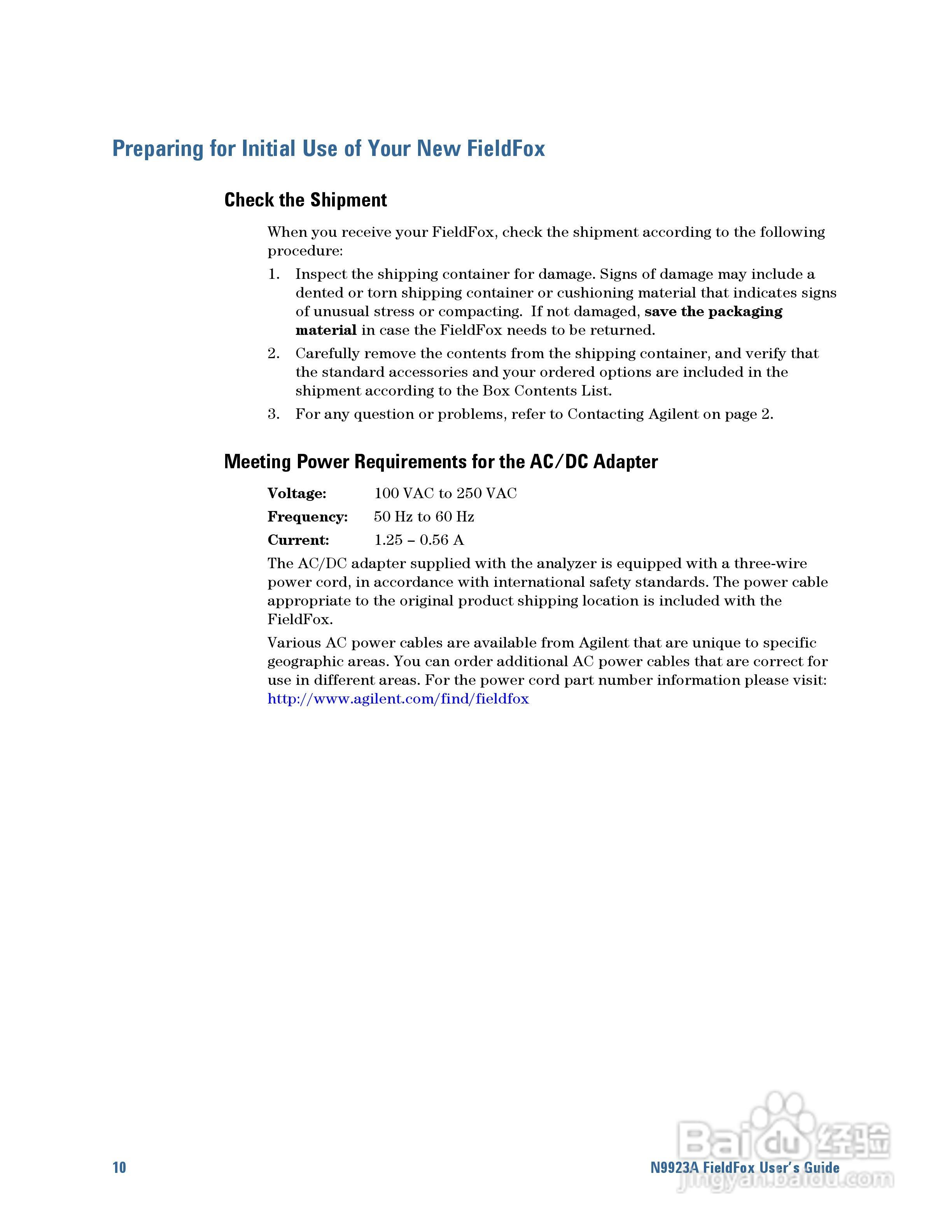 N9923A型Fieldfox手持式RF向量网路分析仪操作手册:[1]