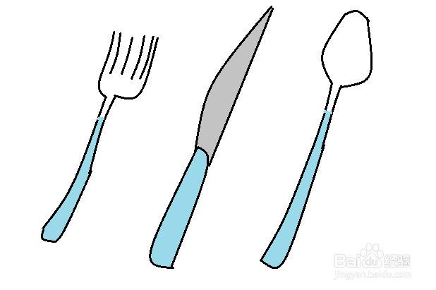 西餐具简笔画怎么画