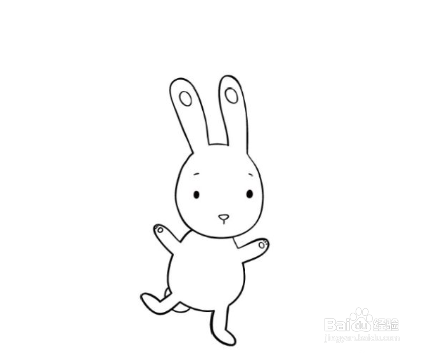如何画卡通兔子的简笔画