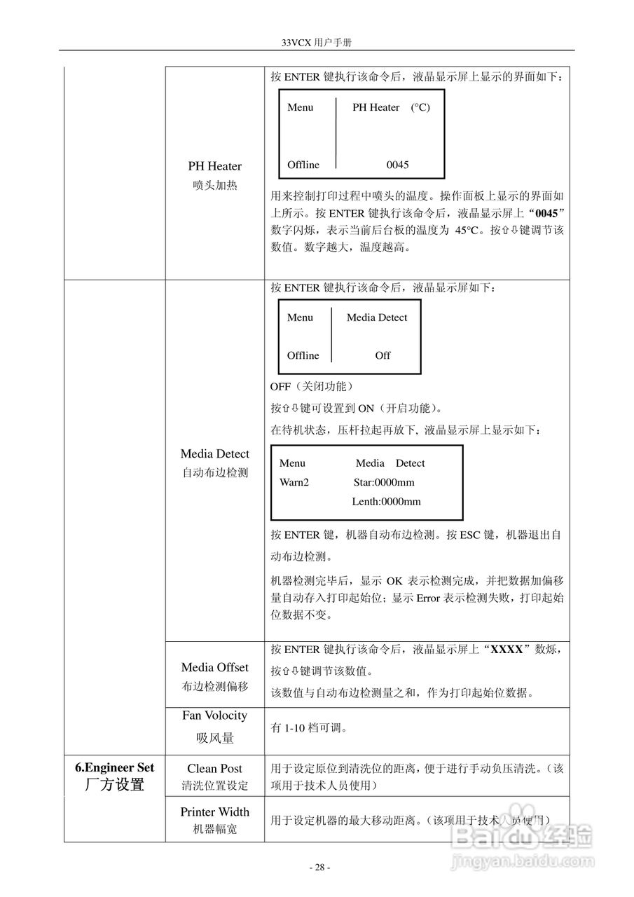 33VCX 型打印机 600001560 说明书:[3]