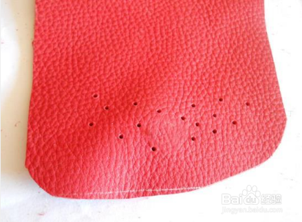 大红色花朵手拿包手工制作方法