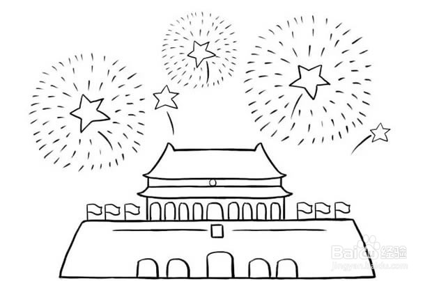 天安门简笔画