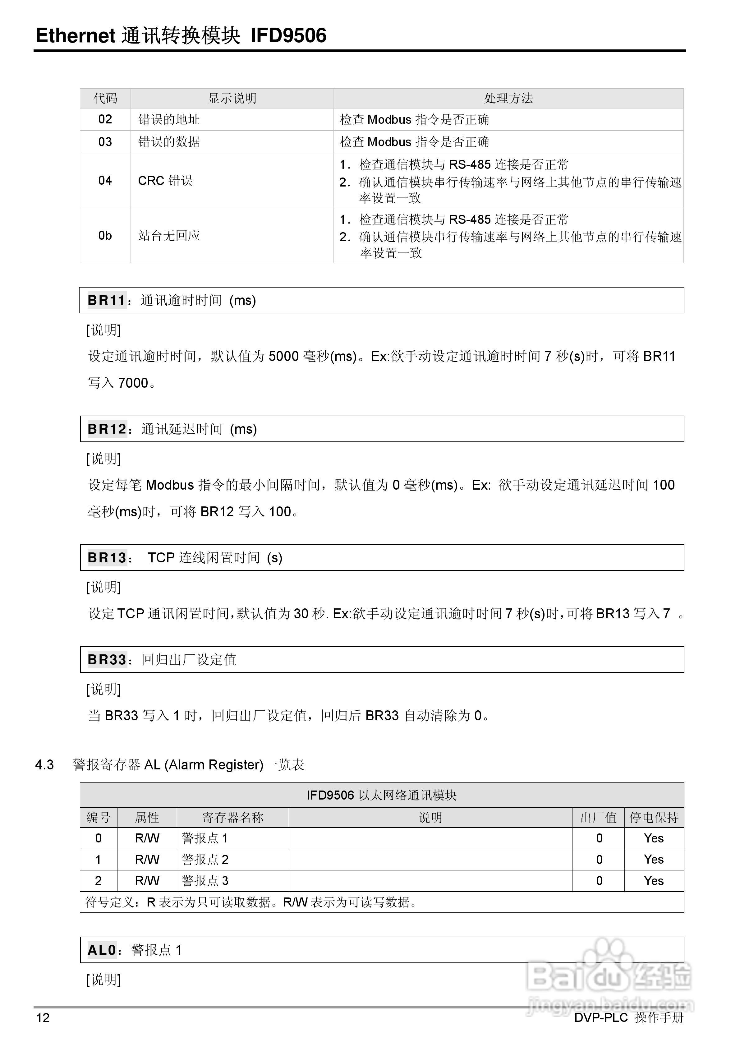 台达IFD9506 Ethernet通讯转换模组操作手册:[2]