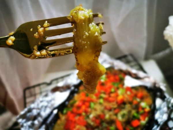 蒜蓉彩椒烤茄子