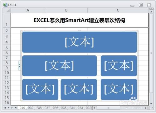 EXCEL怎么用SmartArt建立表层次结构