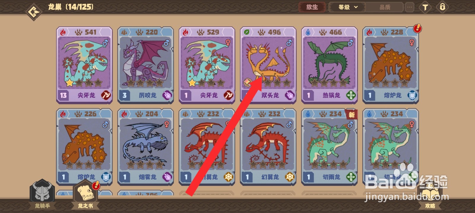 驯龙高手旅程如何升级双头龙