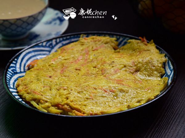 红枣小米糊、土豆丝煎饼