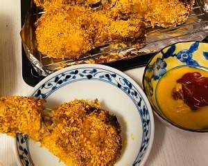 不用油的炸鸡腿的做法