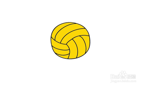 如何画出一个黄色排球?