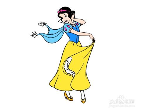 迪士尼在逃公主怎么画