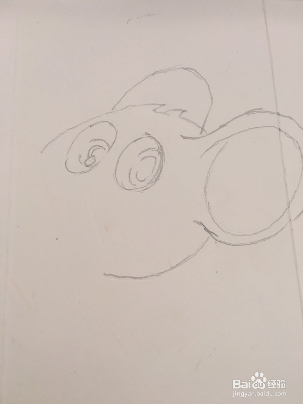 怎样画一个卡通小老鼠的彩铅画