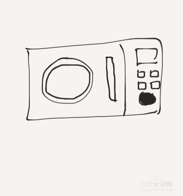 涂鸦系列之如何画家用微波炉