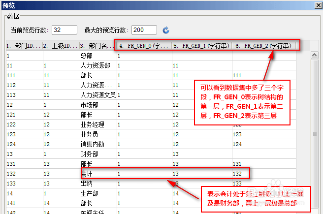 在excel报表中如何使用树数据集