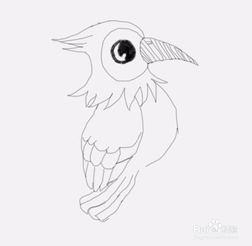 简笔画啄木鸟是怎么画的