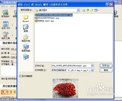 通过网页相册在友益文书中快速实现图片缩放预览