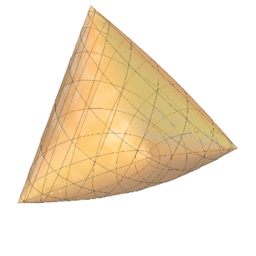 【微分几何】不同方向的平面与粽子曲面的截线