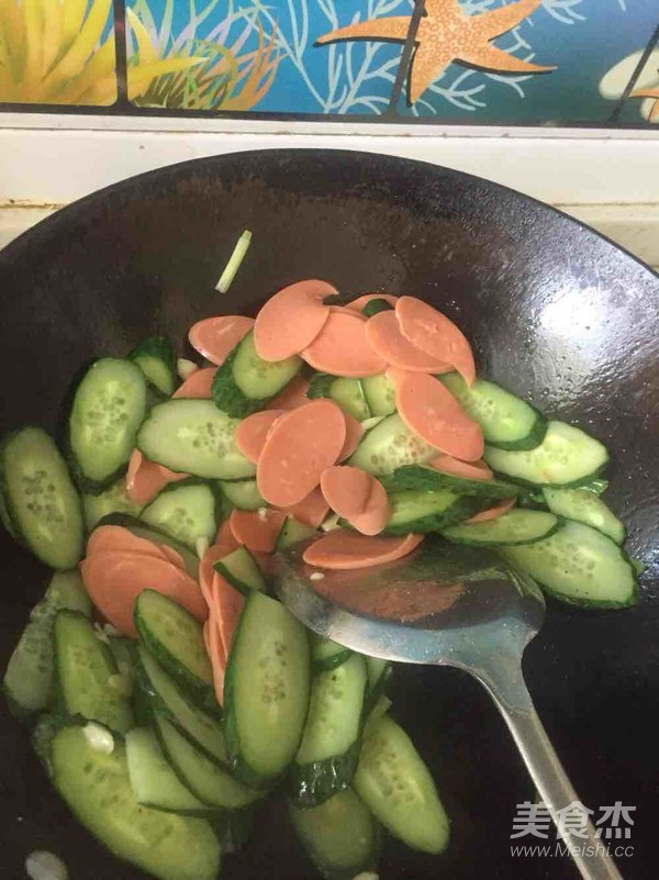 黄瓜火腿的做法