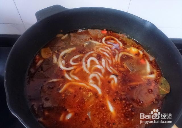 家庭自制麻辣鸭血土豆粉