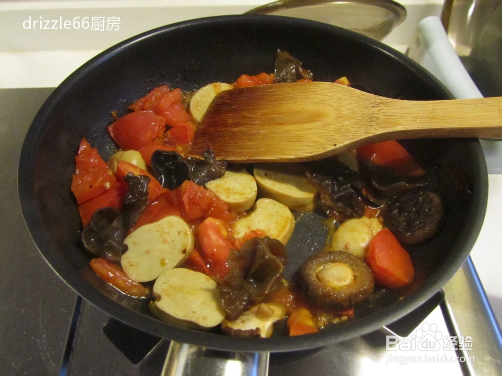 西红柿木耳烩素鸡——适合带便当的菜