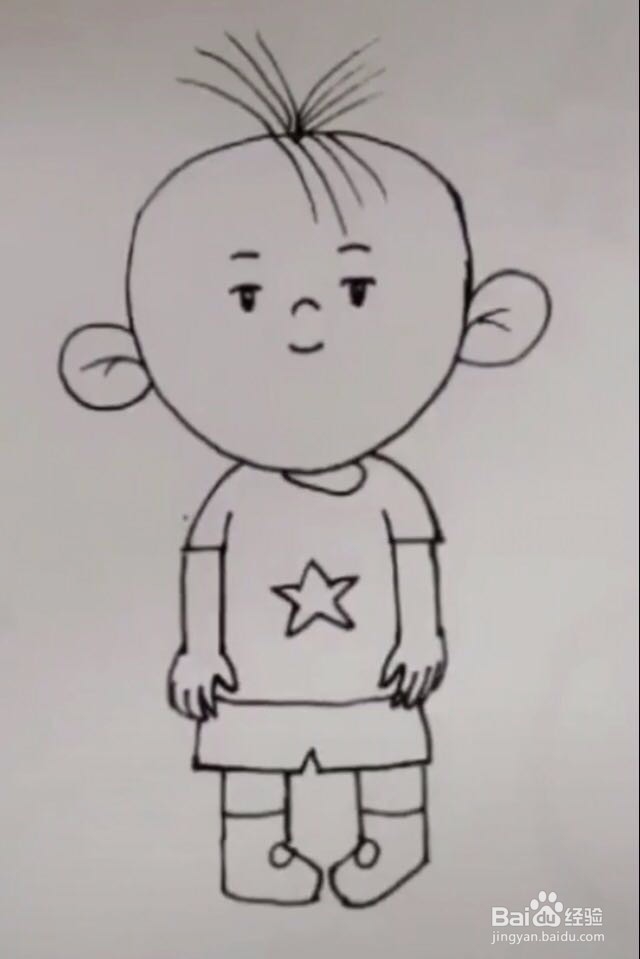 简笔画大耳朵图图的画法