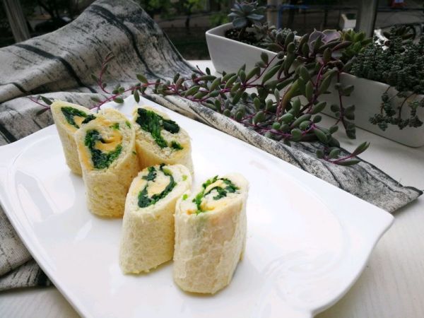 菠菜芝士吐司卷