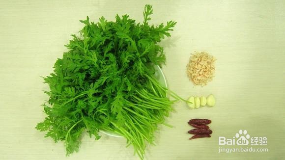 虾米茼蒿的做法