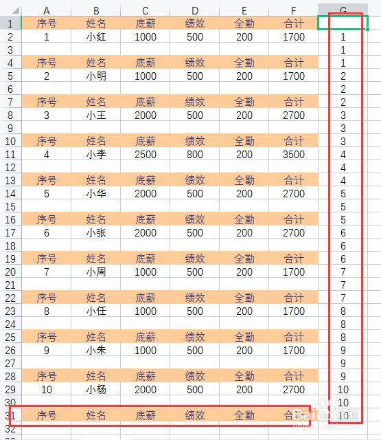 Excel中如何快速制作工资条