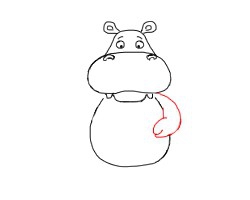 简笔画---怎么画可爱的河马