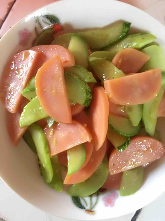 火腿炒黄瓜的做法