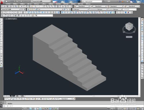 CAD楼梯模型制作教程
