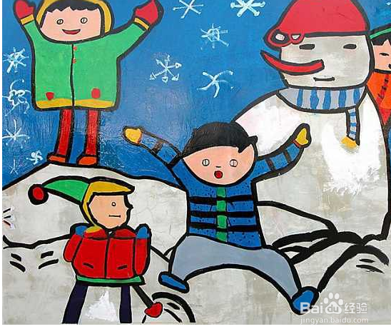 快乐过寒假儿童画怎么画?