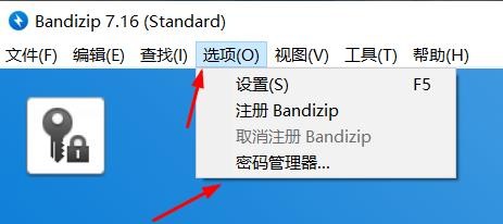 Bandizip如何在密码管理器中添加密码