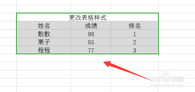 怎么更改Excel表格的样式和颜色
