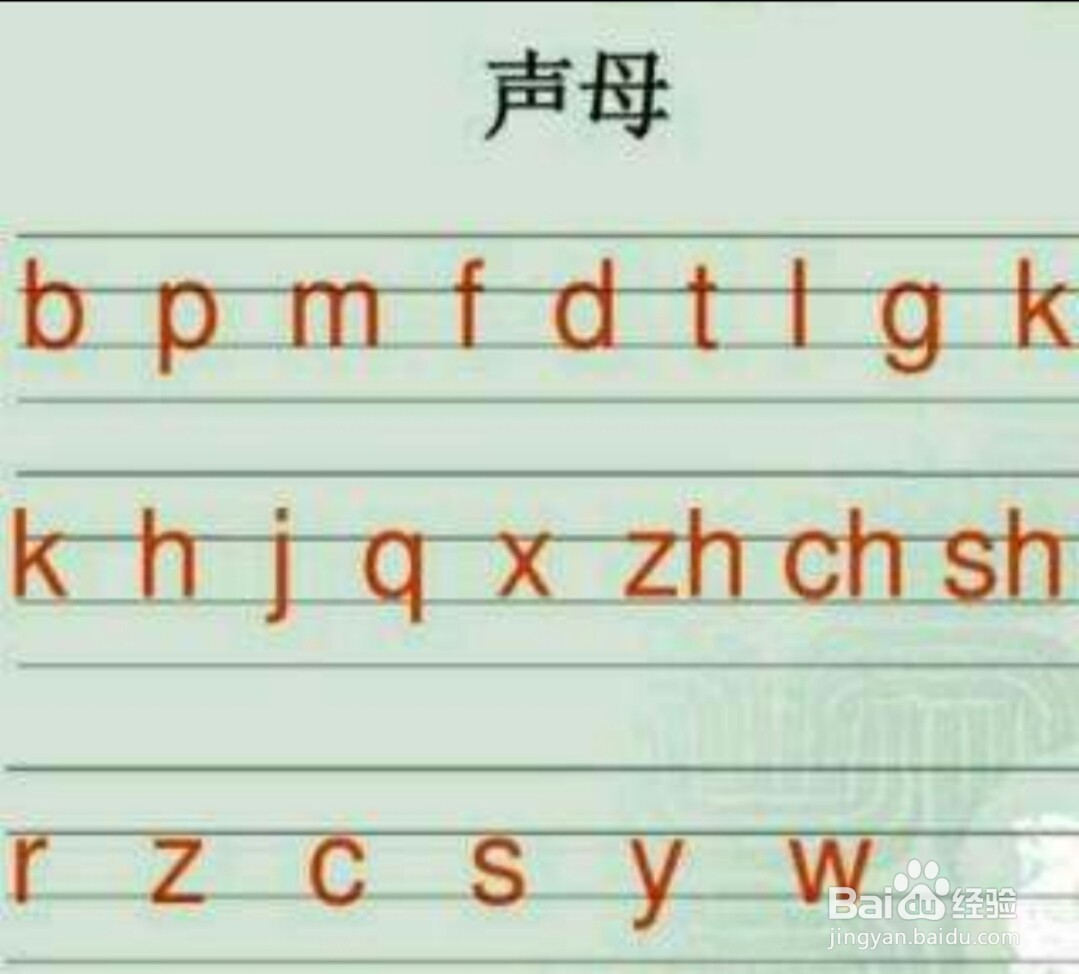 汉语拼音中声母的顺序
