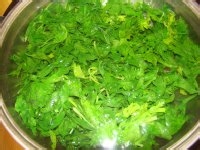 炝芹菜叶的做法