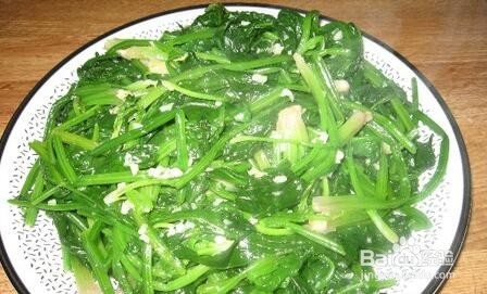 蒜泥菠菜的做法