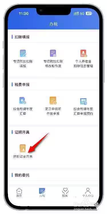 个人所得税开具纳税记录的申请的查看方法
