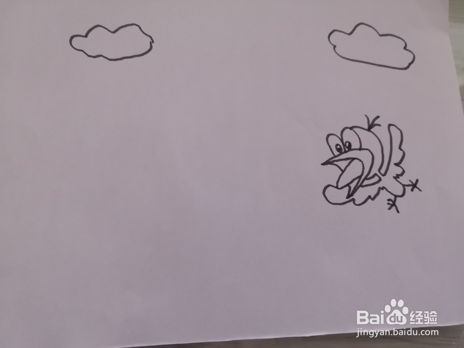 惊弓之鸟简笔画