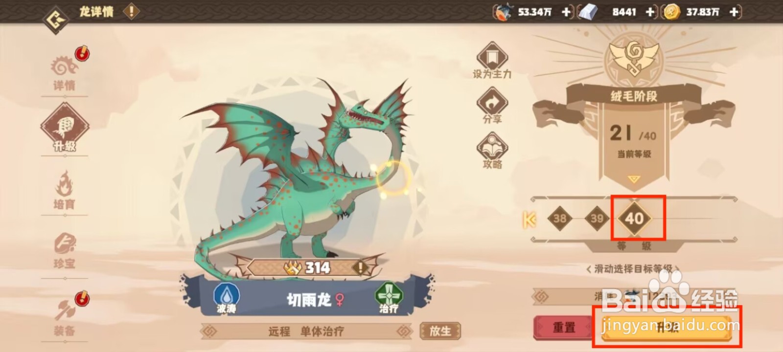 驯龙高手旅程切雨龙怎么升到40级？