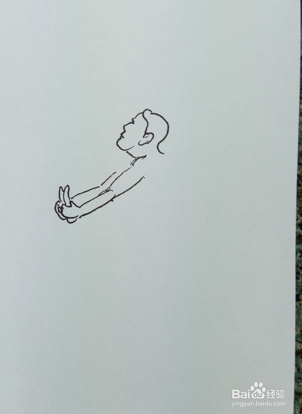 怎样画儿童简笔画“健身运动之拉足掌练习”？