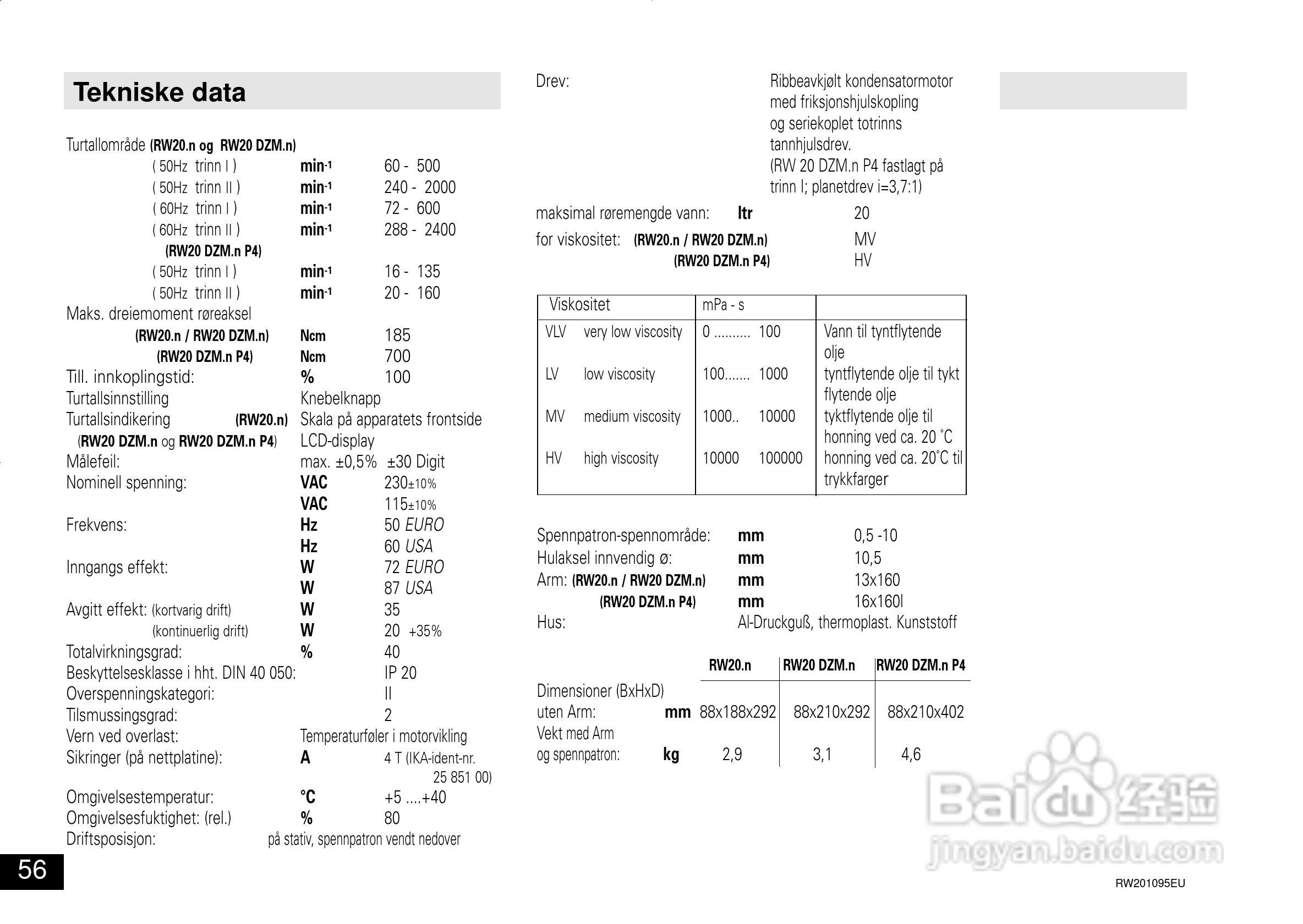 IKA RW 20 DZM.n 顶置式机械搅拌器使用说明书:[6]