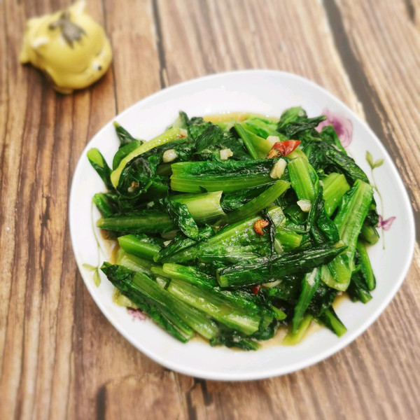 家常炝炒油麦菜