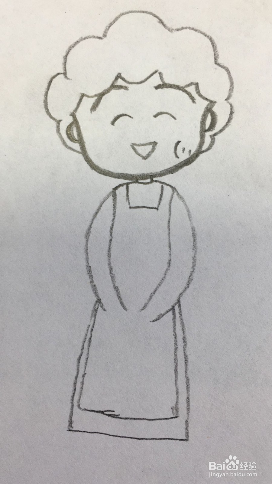 围裙奶奶怎么画