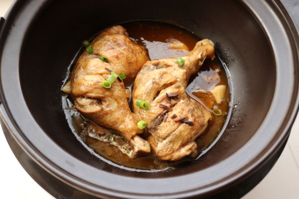 柠香葱油焗鸡腿