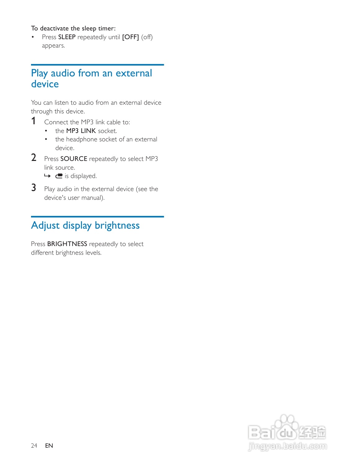 飞利浦AS141/98音乐基座使用说明书:[2]