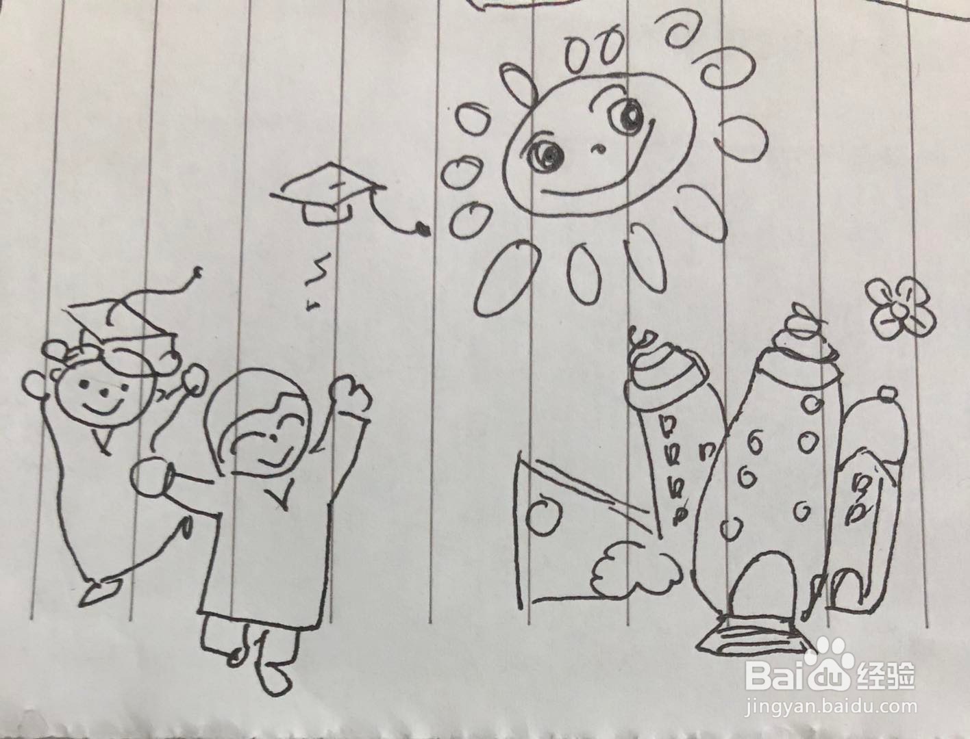 幼儿园毕业主题简笔画