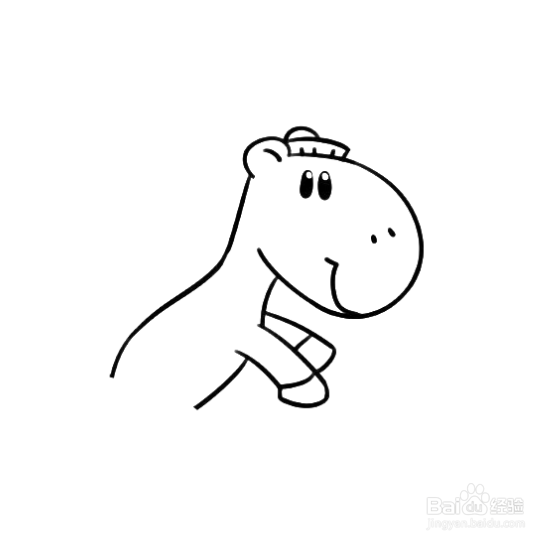 如何手工画卡通马的简笔画?