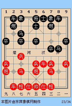 象棋开局之五九炮过河车对屏风马平炮兑车